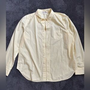 Alex Mill Wash & Go Mens XL Butter Yellow Cotton Long Sleeve Button Down Shirt